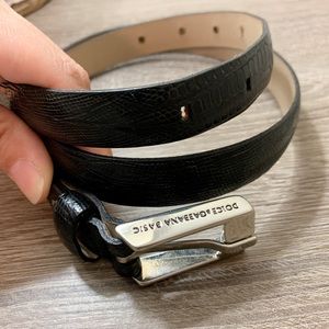 DOLCE & GABBANA || Black Genuine Leather Belt